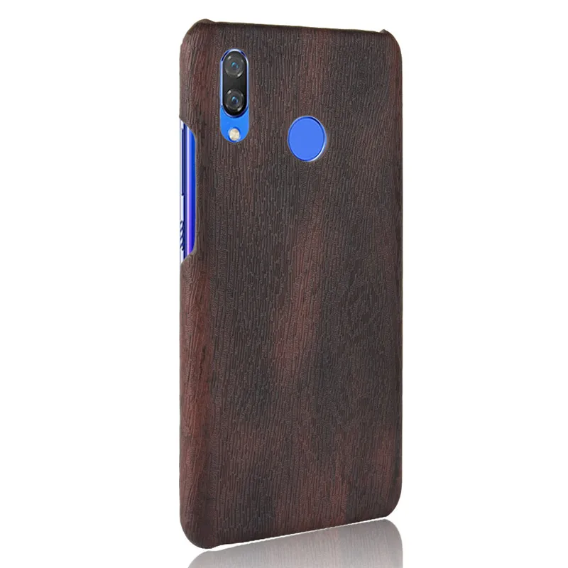 Для huawei Y9 2019 Чехол Жесткий ПК кожа ретро отделка под дерево телефон чехол для (2019)