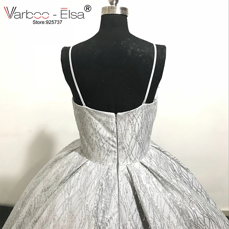 Новое блестящее серебряное бальное платье VARBOO_ELSA расшитое блестками сексуальное