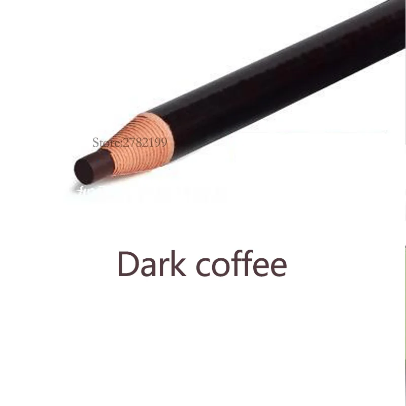 Dark coffee Горячая Распродажа 1818, белый карандаш, микроблейдинг, карандаш для бровей, водонепроницаемый, маркер, ручка, отшелушивающая, мягкая, цветная, для бровей - Цвет: Dark coffee