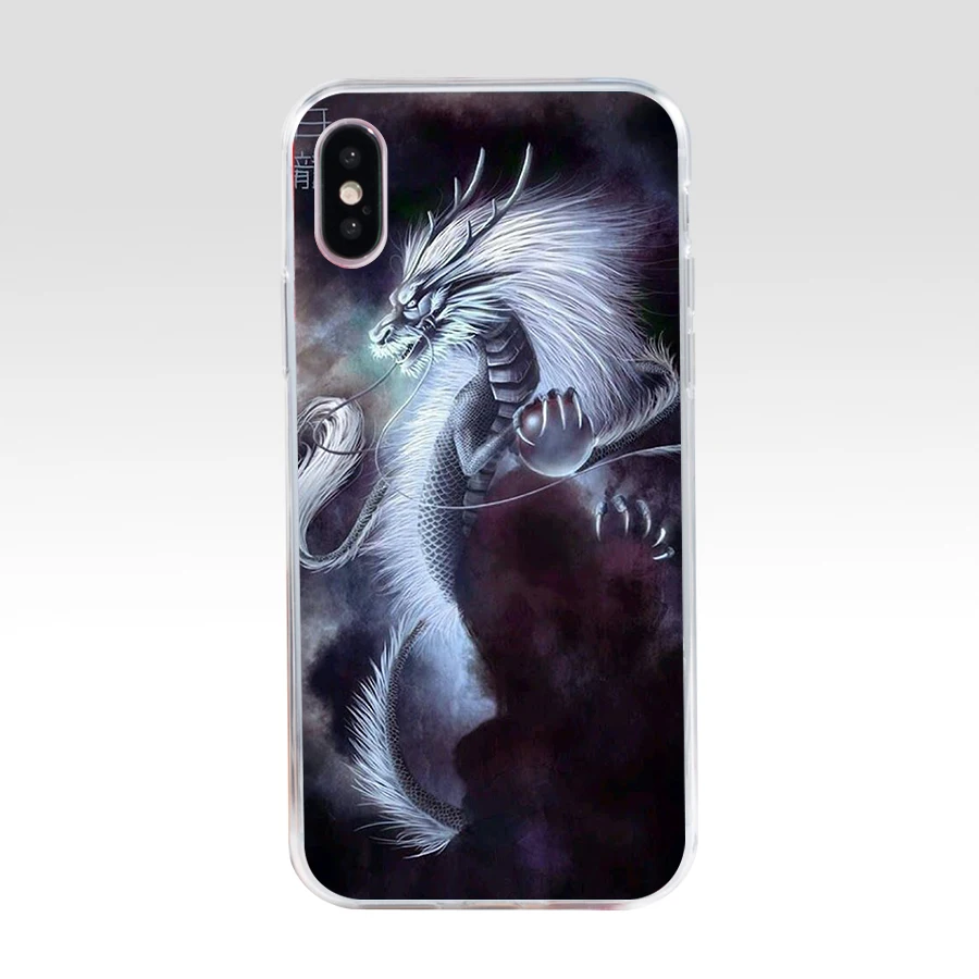 Мягкий Силиконовый ТПУ чехол с китайским драконом 173H для телефона iphone 5 5s se X XR XS