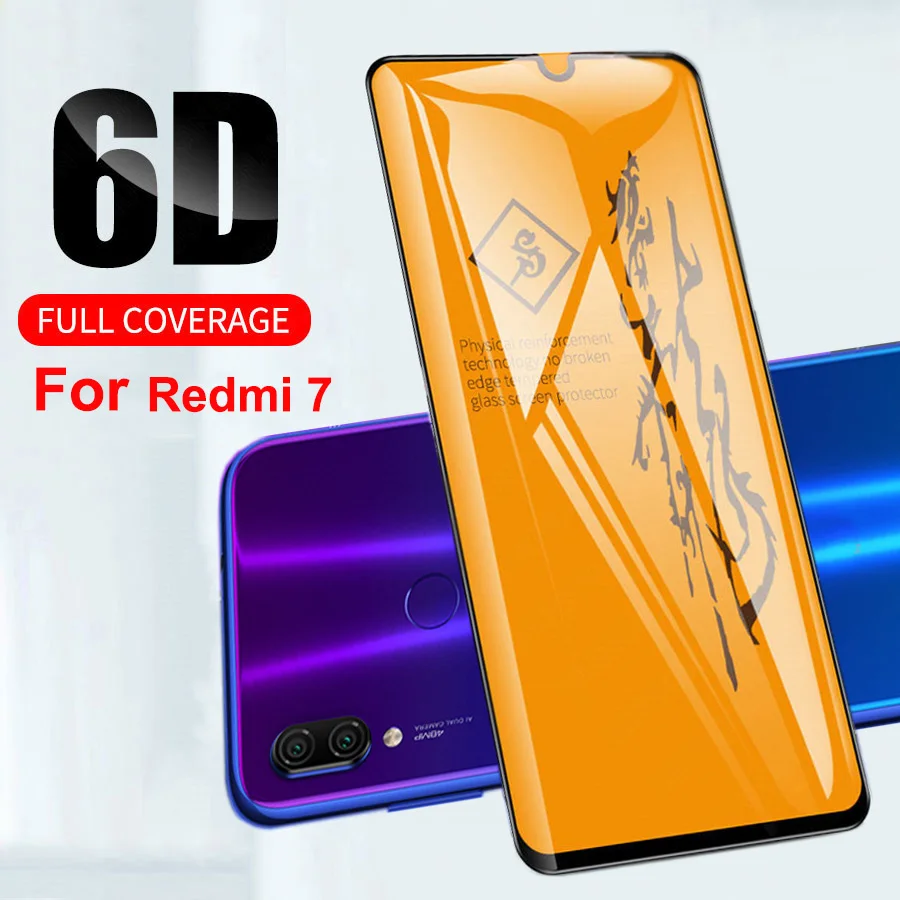 RDCY 6D полное покрытие стекло для Mi Y3 Global Redmi 7 7A телефон закаленное на Note 7Pro Полный