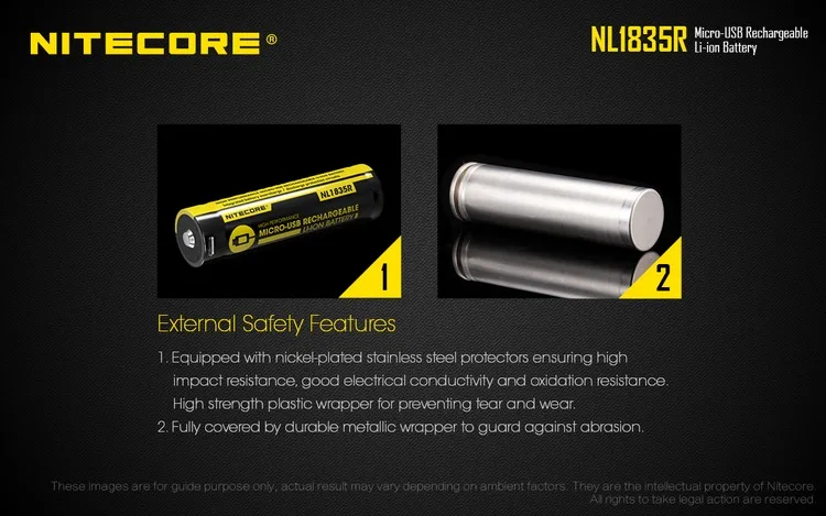 NITECORE NL1835R/NL1834R/NL1826R 3,6 V 18650 аккумулятор Высокая Производительность микро-USB литий-ионный аккумулятор