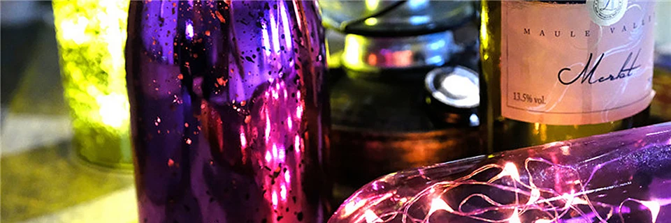 Светодиодный светильник-гирлянда RGB медный провод 2 м пробковая пробка для бутылки вина мигалка сказочные огни вечерние, свадебные, рождественские украшения