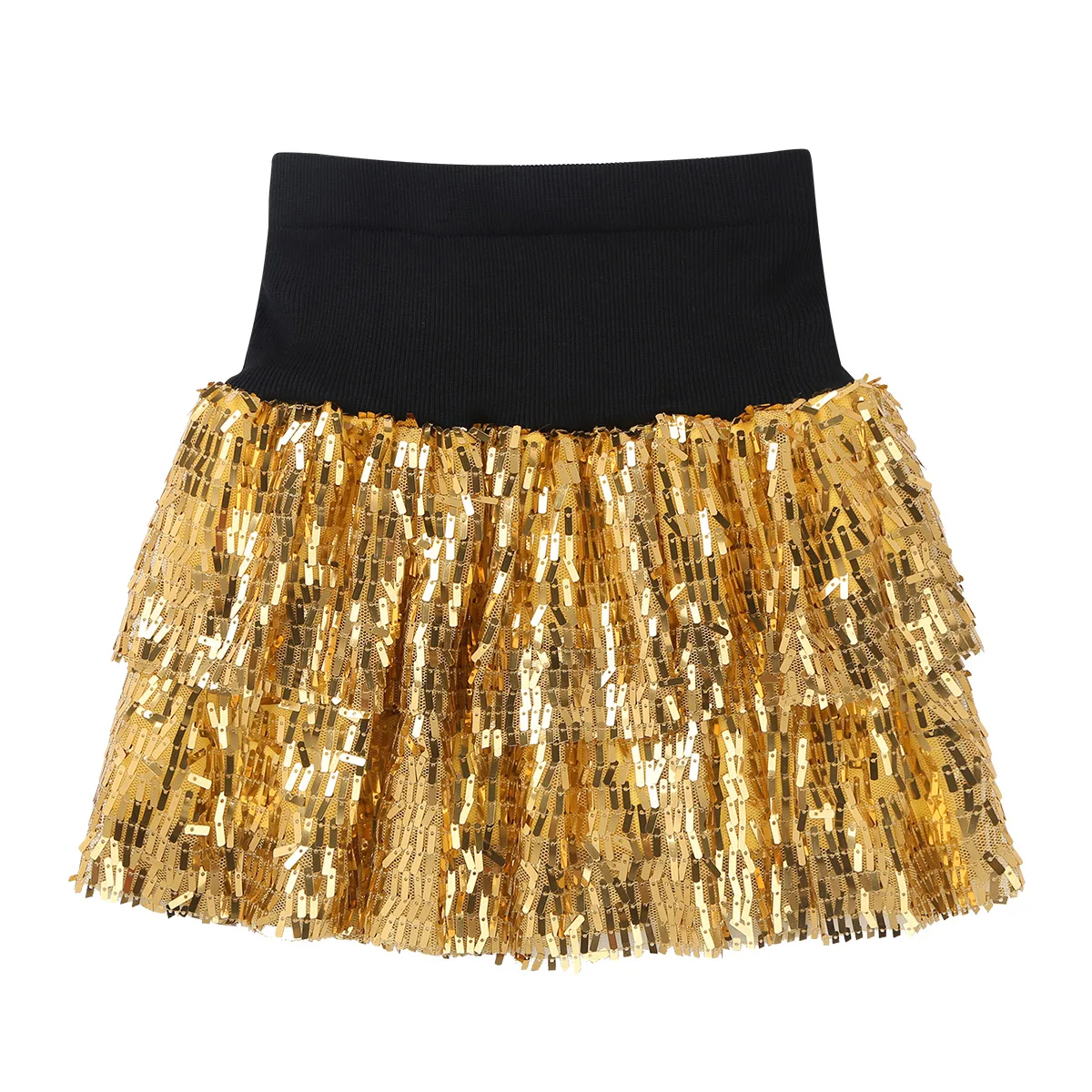 Feeshow/Женская юбка для бега со средней посадкой блестящая юбка-пачка балета