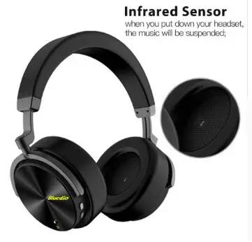 Bluedio T5s Active Шум отмена Беспроводной Bluetooth наушники Портативный гарнитура с