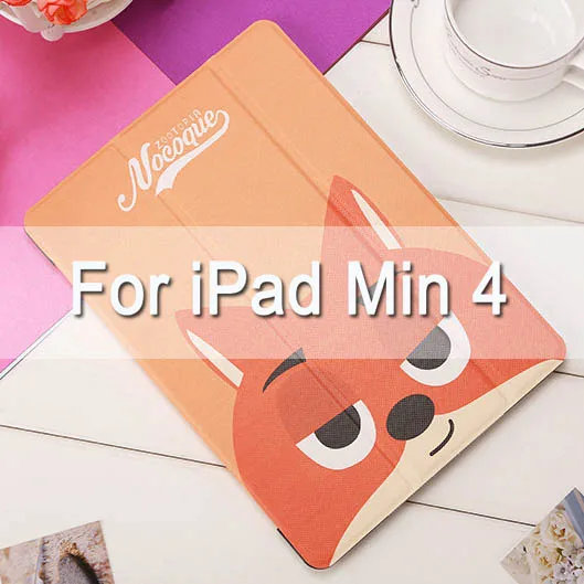 for iPad mini4 Чехол-подставка из искусственной кожи с рисунком для ipad Air 2 air1 для ipad 9,7 Smart Funda Tablet складной чехол для ipad 2 3 4 mini 12345 - Цвет: for iPad mini4
