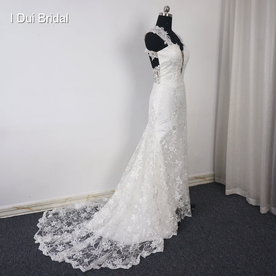Свадебное платье с замочком на спине кружевное платье-футляр настоящая