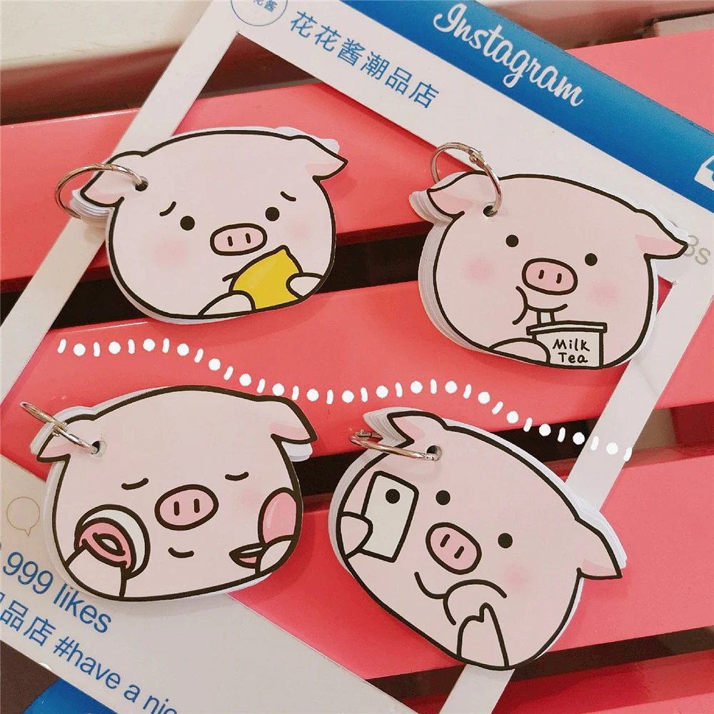 1 шт./4 шт. портативный мультяшный милый поросенок в форме листа кольцо с пряжкой
