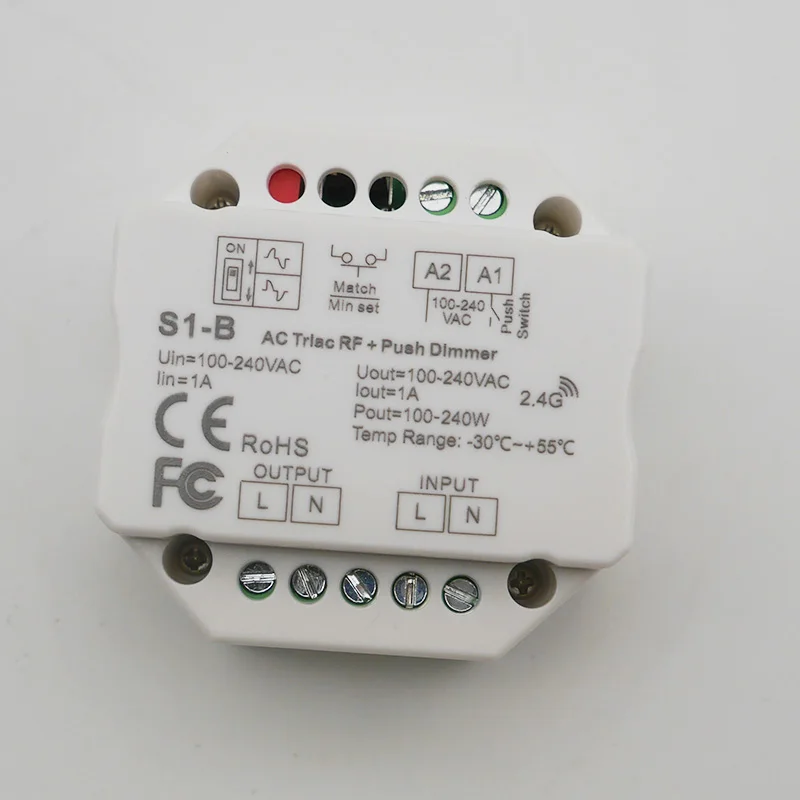 S1-B S1-B/SS-B AC Triac RF Smart Switch output 100-240VAC 1A 240W 1.5A 360W RF smart switch с релейным выходом led контроллер - Цвет: S1-B