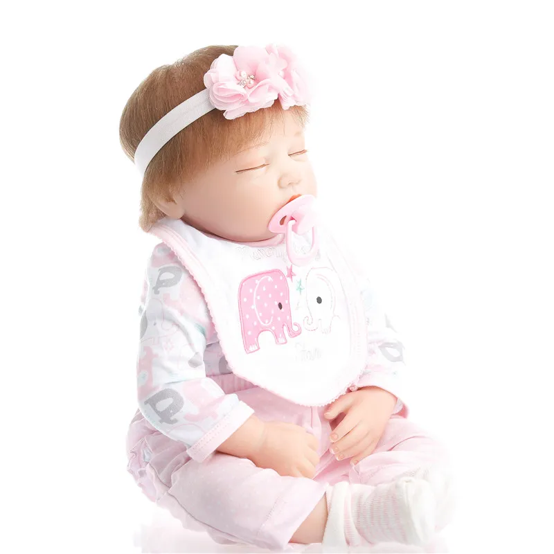 SanyDoll 22 дюйма 55 см Детские куклы из силикона Реалистичная кукла милый кусок одежды
