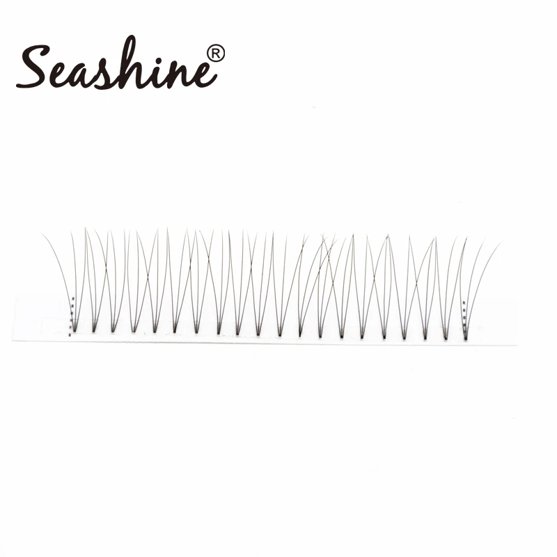 SeashineBeauty корейские шелковые 3D готовые вееры объемные ресницы с коротким стержнем