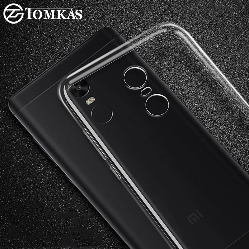 TOMKAS силиконовый чехол из термопластичного полиуретана для Xiaomi Redmi 4 4X mi 5 A1 6 Чехол