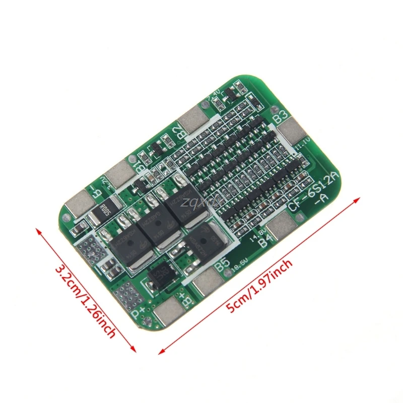 Плата защиты PCB BMS 6S 15A 24 В для 6 упаковок 18650 литий-ионный аккумулятор модуль ячейки