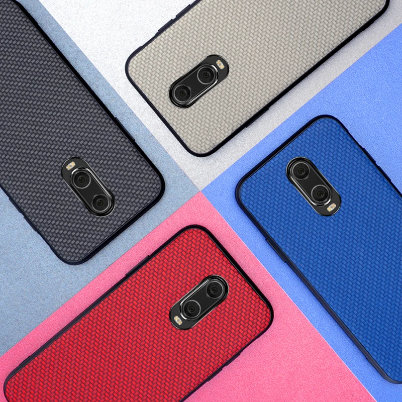 Чехол для oneplus 6 t чехол Mofi weave grain one plus облегающий Жесткий buiness style fundas 4 &quot |