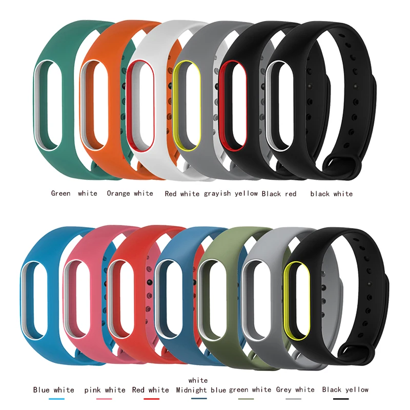 3 шт. ремешок для Xiaomi mi 2 ремешка Band силиконовый браслет сменный Браслет