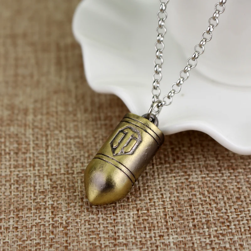 Прямая поставка ожерелье с металлической подвеской в виде пули из игры World of Tanks