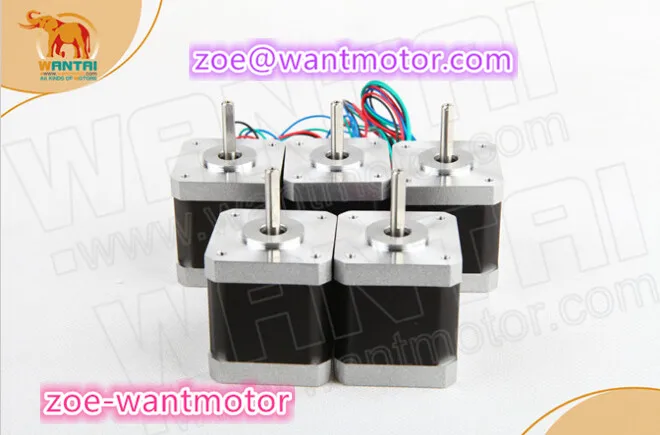 

Супер рекомендую! Шаговый двигатель Wantai Nema17 42BYGHW609P1, одноплоский, 56 унций/дюйм, 40 мм, 1,7 А, 4-проводной, ROHZ, CE ISO, 3D-принтер 5 шт.