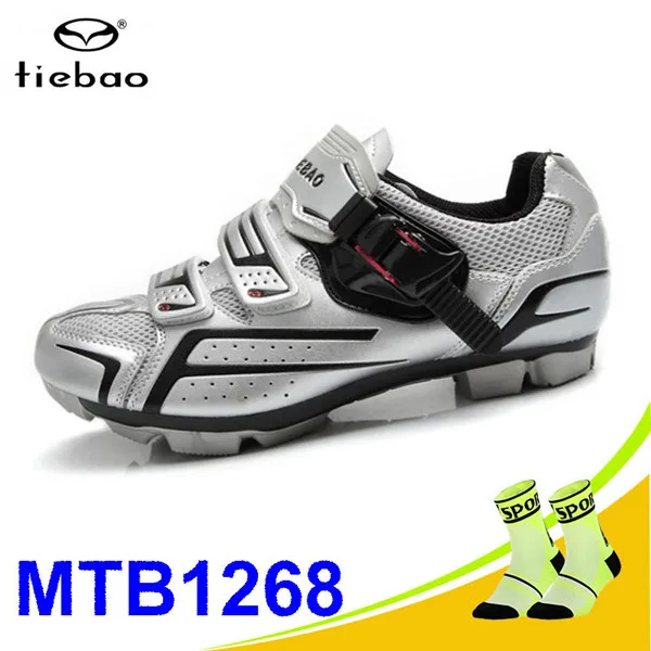 Tiebao/Обувь для велоспорта, mtb, педали, обувь для езды на велосипеде, chaussures vtt homme, самозакрывающаяся дышащая обувь для горного велосипеда, кроссовки - Цвет: Socks for 1268 S