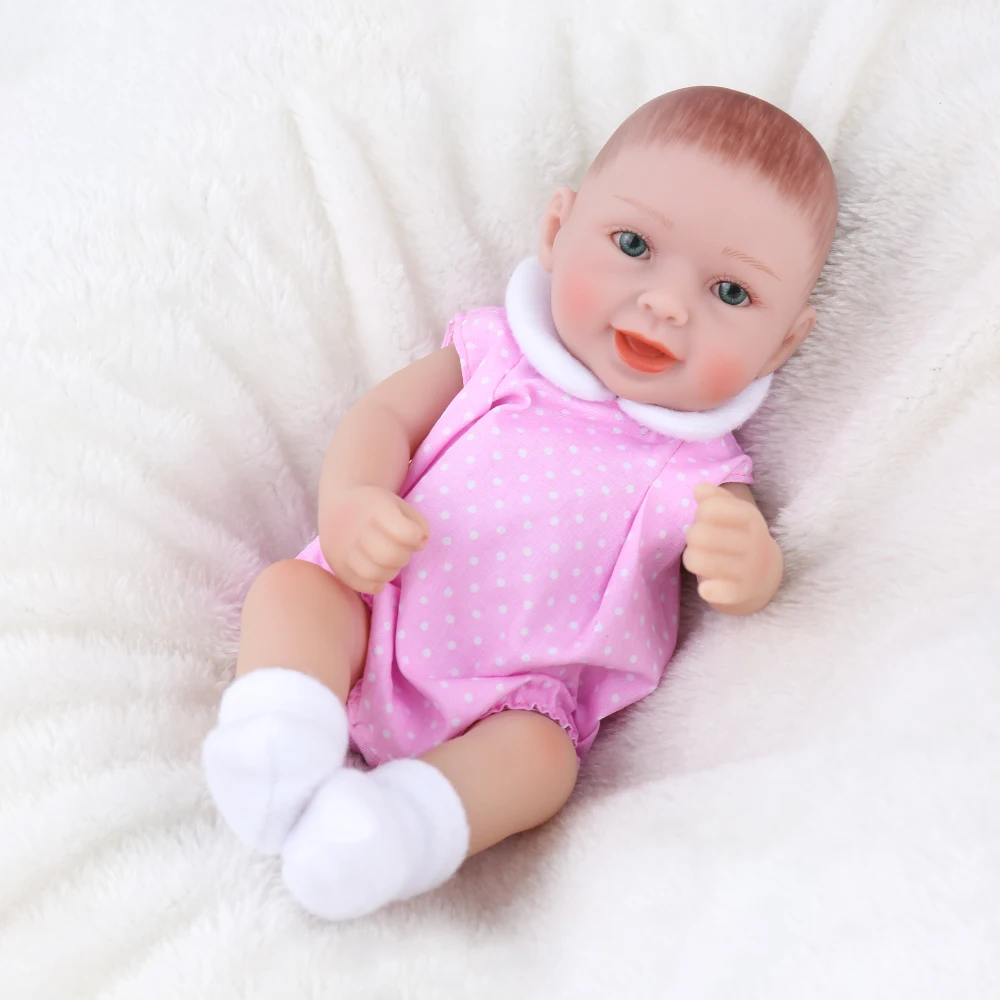 NPKDOLL 10 дюймов 25 см реалистичный виниловый силикон Bebe Reborn Baby Girl реалистичные