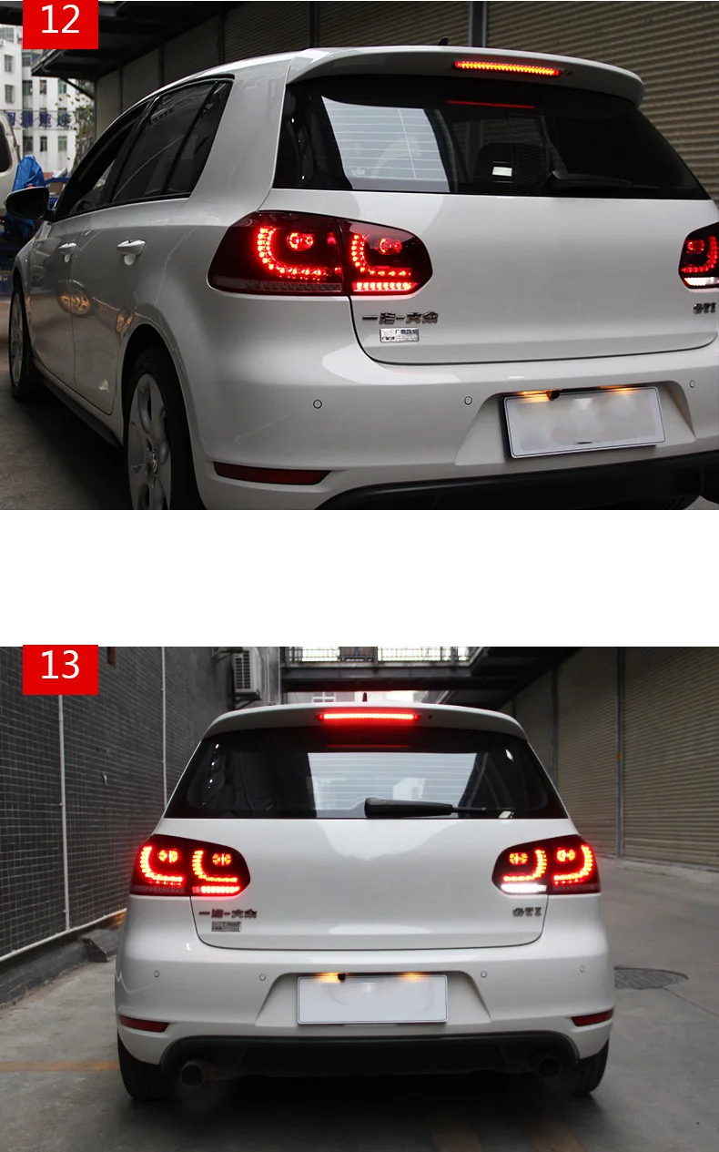 Автомобильный Стайлинг Тюнинг автомобилей задние фонари для VW Golf 6 Golf6 MK6 R20 задних сигнальных огней, светодиодный DRL ходовые фары, противотуманные фары ангельские глазки сзади