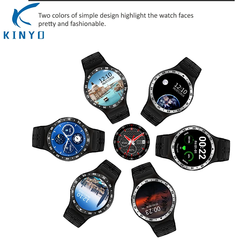 Новые смарт-часы Kinyo MTK6580M Android 5 1 OS разрешение 360*360 поддержка Nano sim-карты Wifi GPS 24 часа