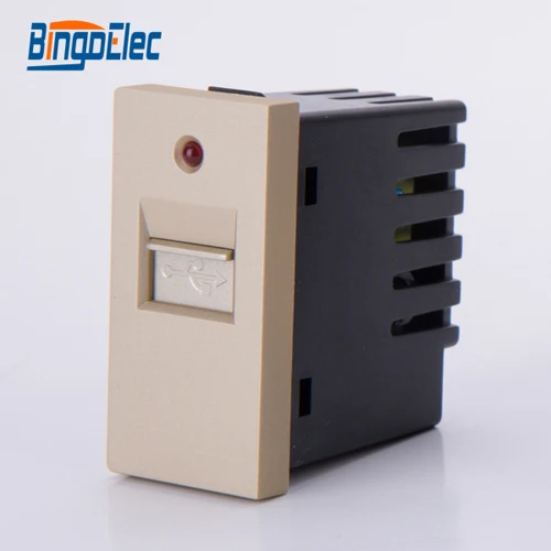 golden Три цвета usb Розетка с светильник индикатор, 1/2 usb настенное charher гнездо часть, без рамки, EU/UK, горячая Распродажа - Тип: golden