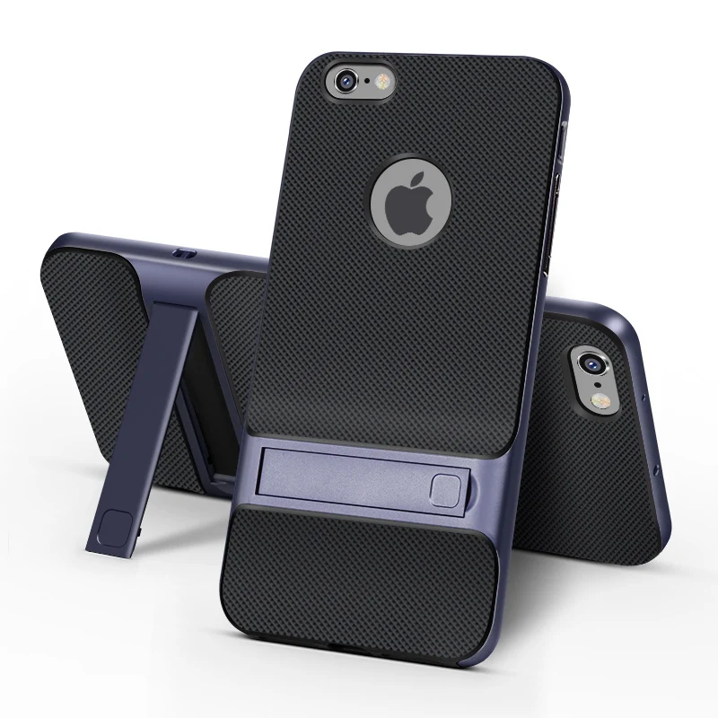 Dark Blue CAPSSICUM чехол с подставкой для iPhone 6 6s Plus PC силиконовый гибкий тонкий гелевый Чехол с подставкой для iPhone 6plus 6s Plus - Цвет: Dark Blue