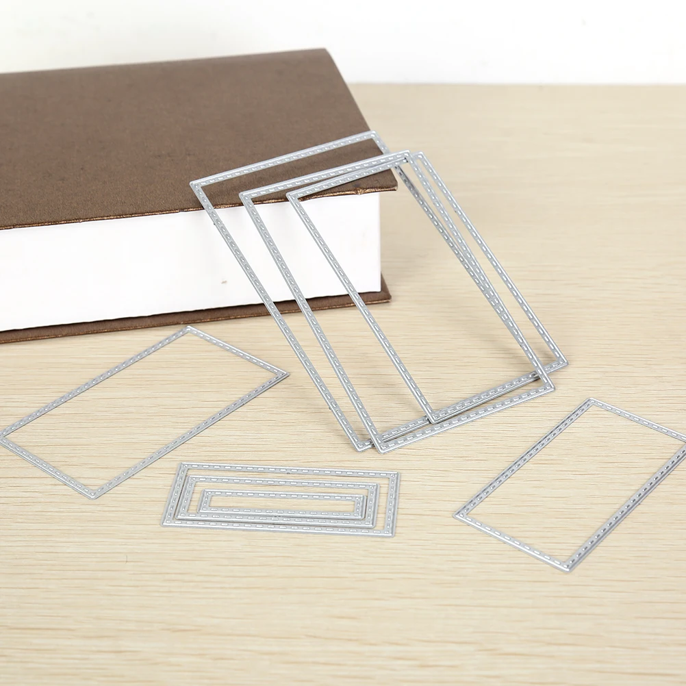 8 шт./компл. металлические высекальные штампы вышитые прямоугольные декоративные