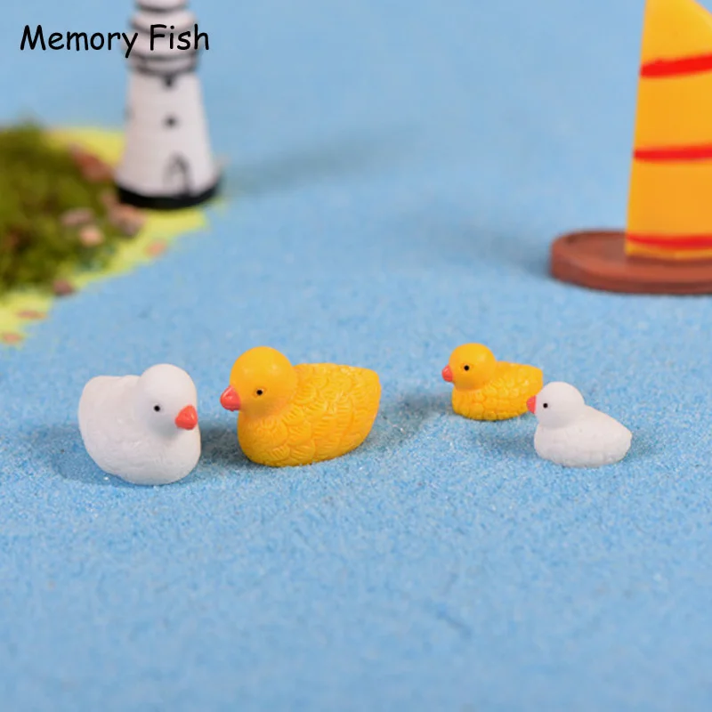 Мультфильм мини милые желтые утки Пляж пейзаж микро Сад украшения DIY аквариум