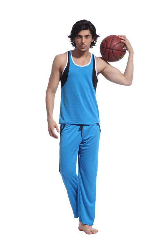 Розничная продажа для мужчин сетки Одежда наборы ухода за кожей (майка + длинные