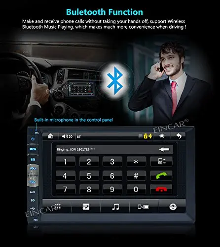 7 &quotавтомобиль видео Радио плеер HD заднего вида Камера Bluetooth Стерео FM MP3 MP5 DVD Audio USB
