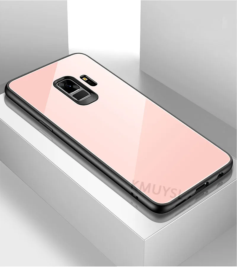 Закаленное Стекло чехол для samsung Galaxy J4 J6 A6 A8 плюс A7 J5 J3 J7 Prime S7 S8 S9 Note 9 8 Роскошные Силиконовые края крышки
