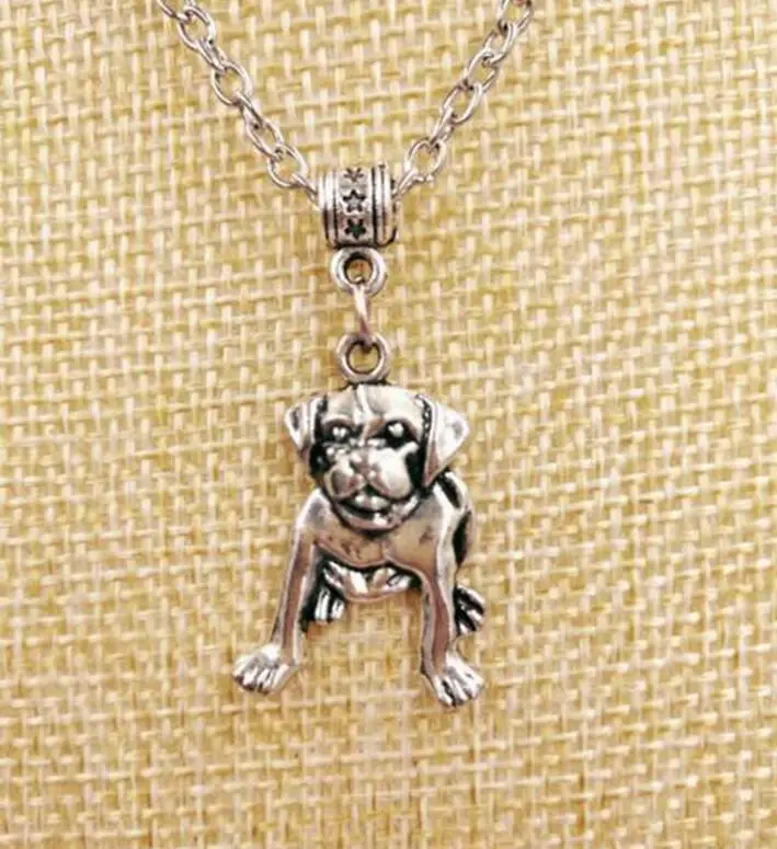 1 шт. Модные Винтажные Подвески питбуль животные массивное ожерелье кулон на