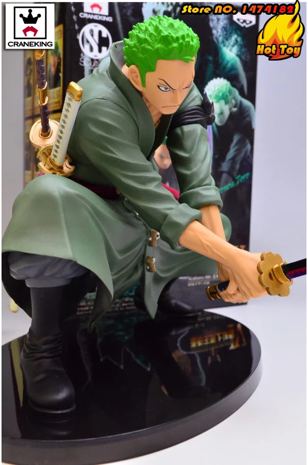 100% оригинал коллекция фигурок BANPRESTO sculture BIG Zoukeiou 4 Vol.3-Roronoa Zoro от One Piece | Игрушки и