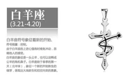 imitatio stainless steel 12 constellation cross religious sign pendant necklace lucky zircon zodiac jesus cross necklace jewelry