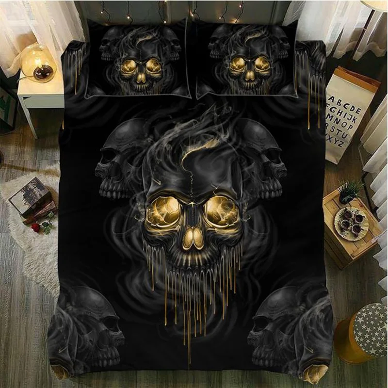 

Fanaijia sugar skull Bedding Sets queen size 3d Skull duvet cover set Bed bedline twin bed sets Home bed linen