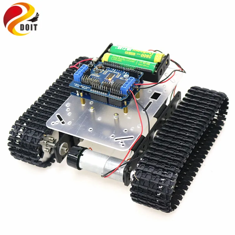 WiFi RC умный робот Танк шасси с двойным двигателем постоянного тока + ESPduino доска для