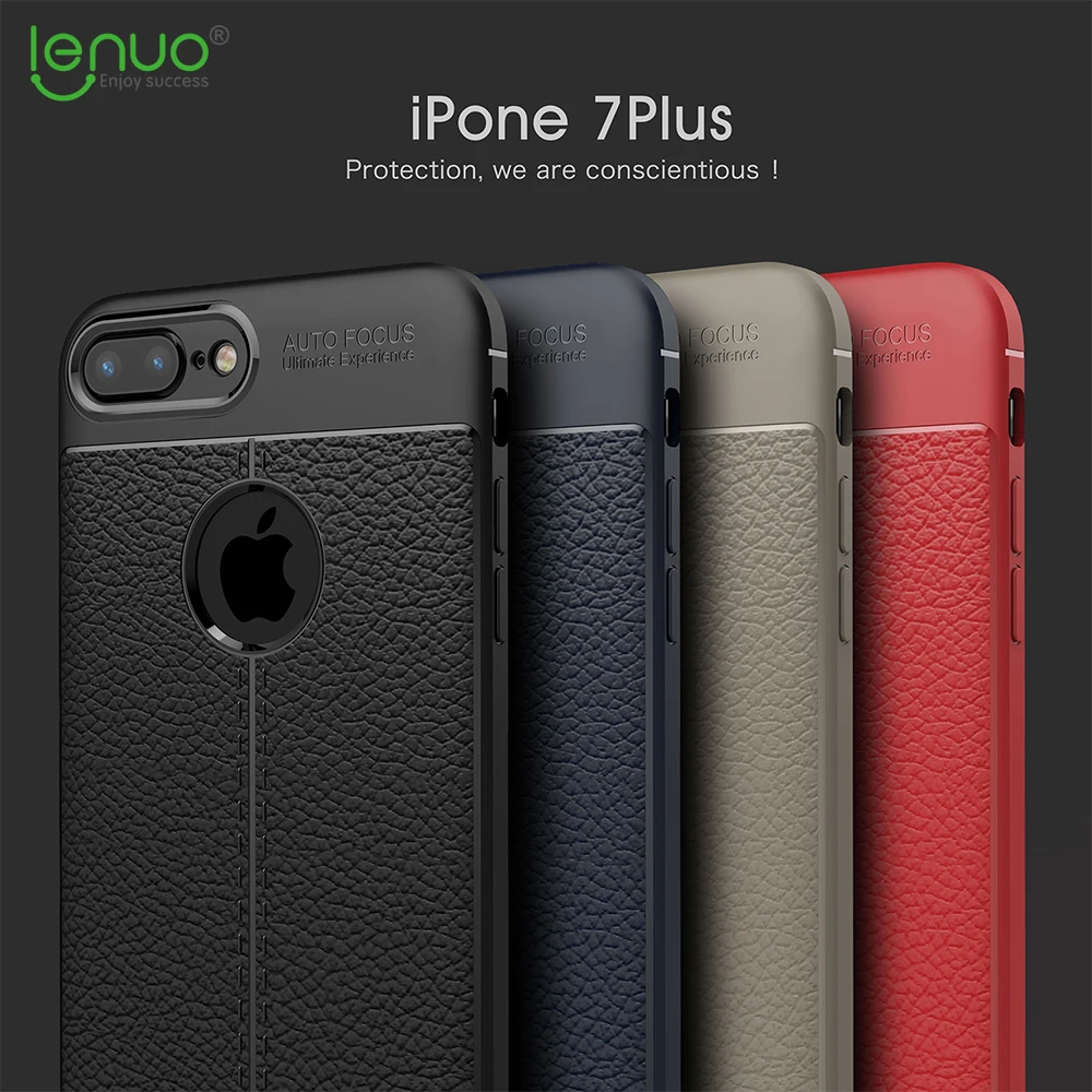 sFor IPhone 8 Plus Lenuo Silicone Soft Cover for Apple 7 Fashion Dermatoglyph TPU Anti-knock Cell Phone Shell |