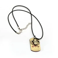 vintage one piece luffys brother portgas d ace tag pendant necklace game anime cosplay neckalces