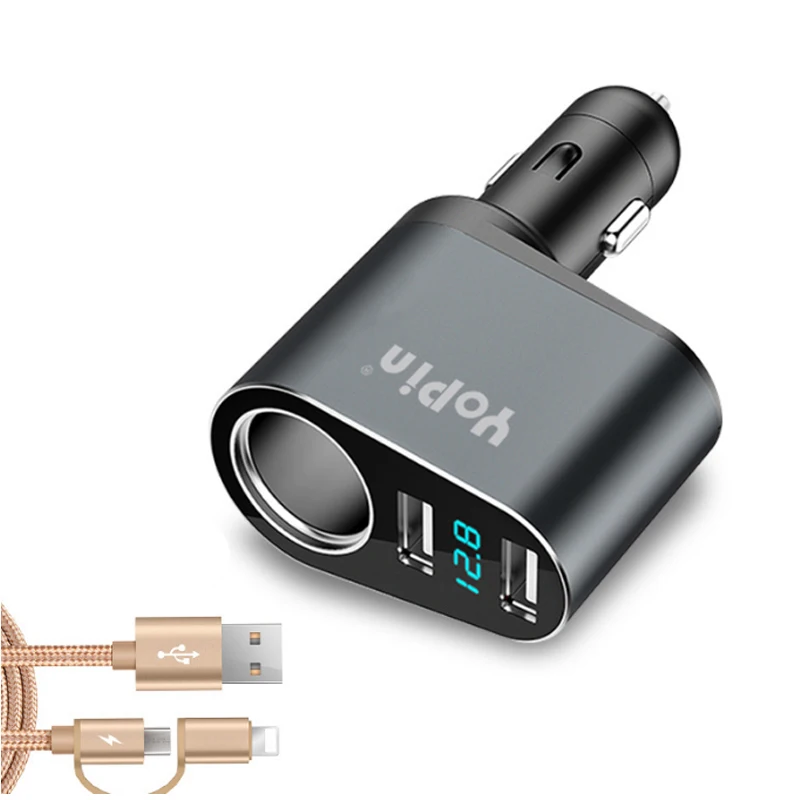 Keenpower Dual USB Автомобильное Зарядное устройство автомобиля Авто прикуриватели слот