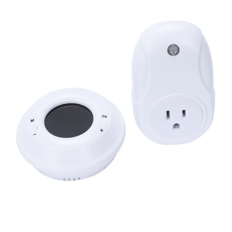 Digital Wireless Temperature Controller Built In Temp Sensor Electric Thermostat Socket 3 Prong Plug Lcd Display Outlet Heati |