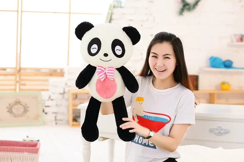 

about 60cm squinting eyes giant panda soft throw pillow toy birthday gift s2834