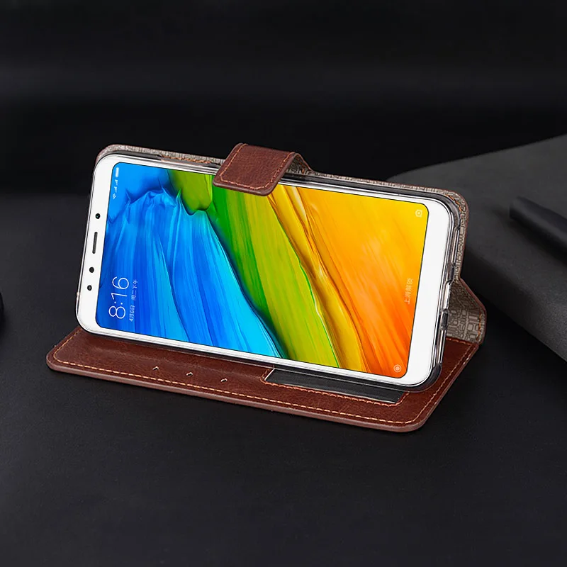 Hot Wallet Case For Xiaomi Redmi 5 Magnetic Flip PU Leather Redmi5 With Photo Frame Card Holder Stand Cover 5.7&quot | Мобильные