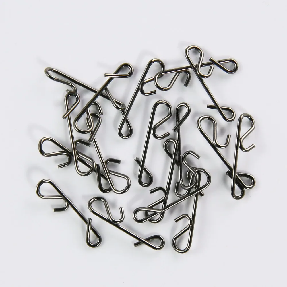 100pcs/lot Stainless Fishing Line Wire Connector Barrel Swivel Accessories Snap Pin Without Knot Tackle Tool Lure Kit|snap pin|fishing