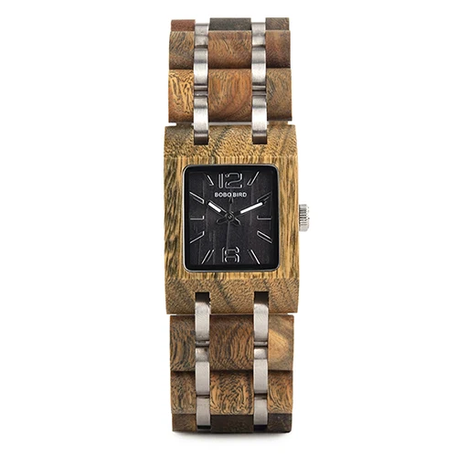 Relogio Feminino BOBO BIRD 25 мм женские часы деревянные часы люксовый бренд лучшие подарки для девушки в деревянной коробке Прямая поставка - Цвет: W-S03-3