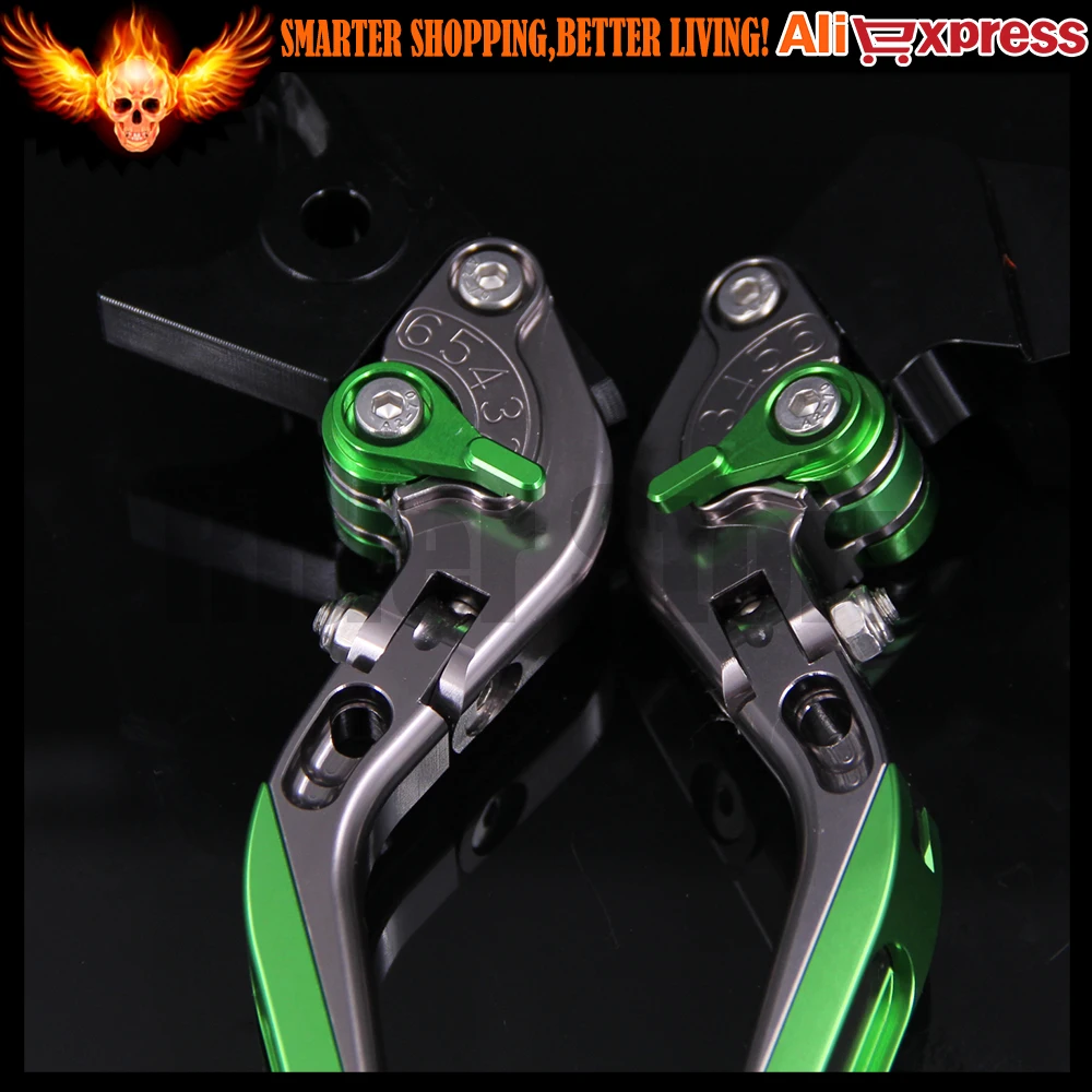 

Laser Logo: (Z900)Green&Titanium CNC Motorcycle Brake Clutch Levers and Handlebar Hand Grips For Kawasaki Z900 Z 900 2017 2018