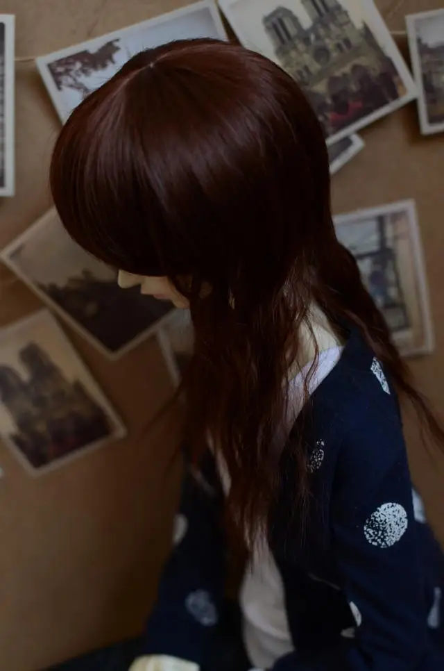 

Doll wigs medium length curly hair available for 1/4 1/3 size BJD DD SD doll accessories BJD doll hairs