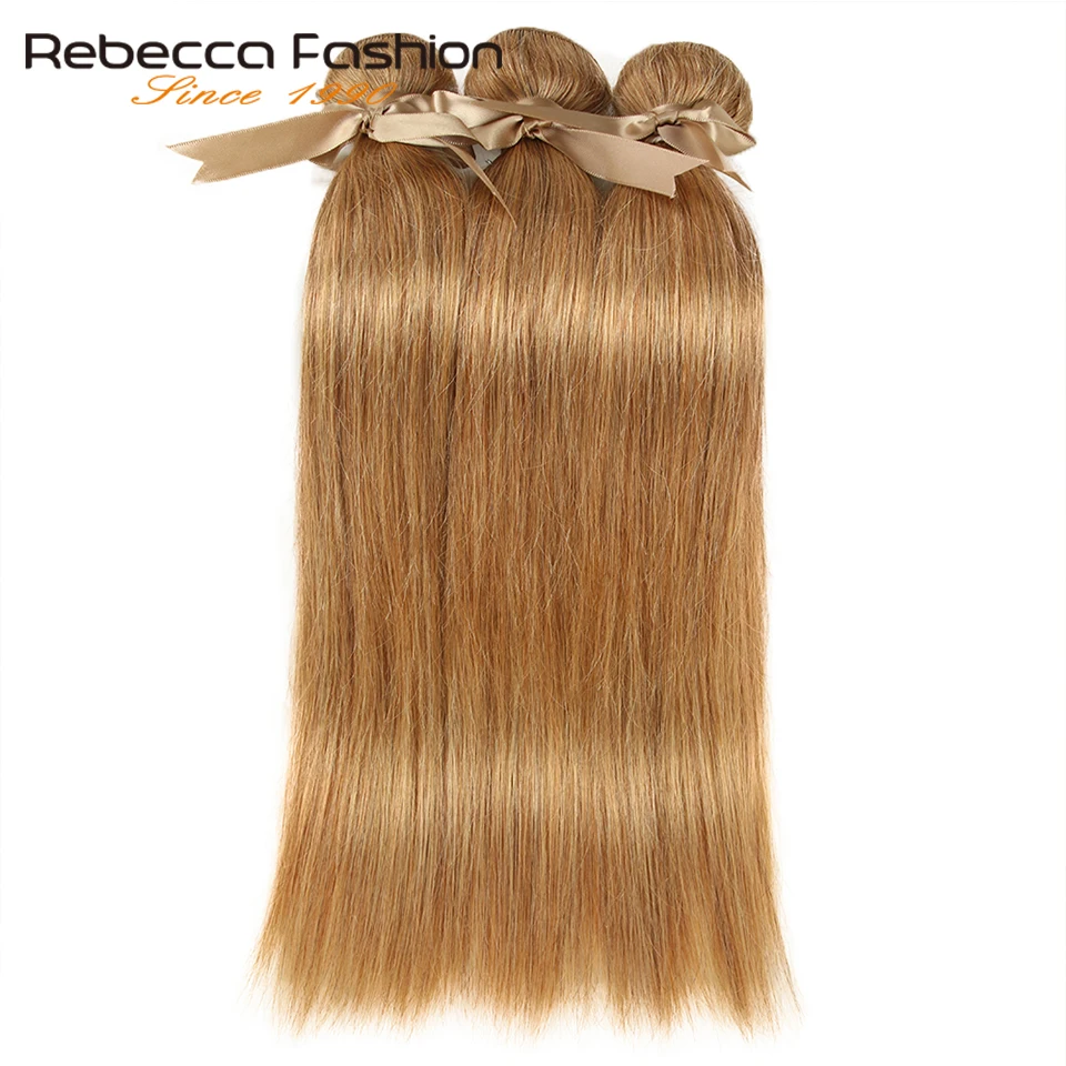 Rebecca 27/30 пряди прямые волосы бразильские 100% Remy человеческие для наращивания 3/4 от