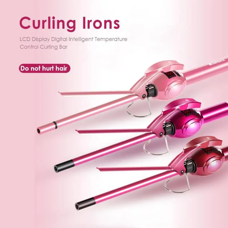 Профессиональные щипцы для завивки волос, бигуди, роликовые Вэйвер, инструменты для укладки, салонный стайлер с ЖК-дисплеем, бигуди, вращающиеся локоны, 9 мм