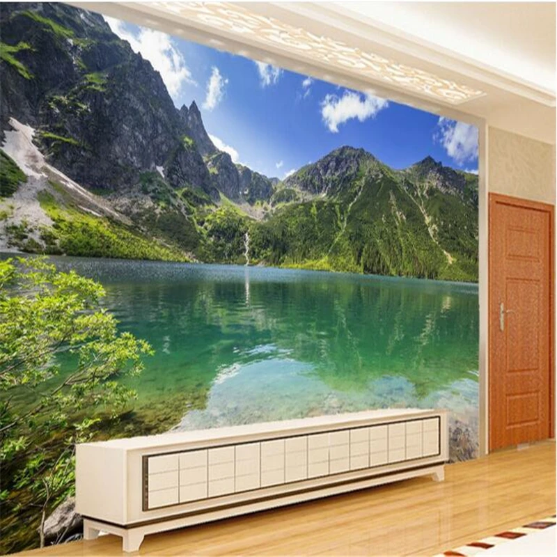 Большой заказной обои на заказ зеленые воды сказочные пейзажи озеро пейзаж